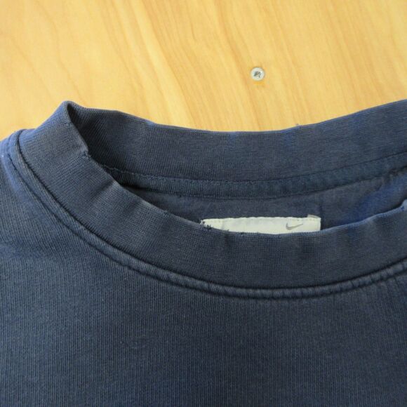 NIKE Navy Blue Spellout VINTAGE Sweatshirt Sz M Grey Silver Tag Crewneck 90s Y2K - Picture 4 of 14